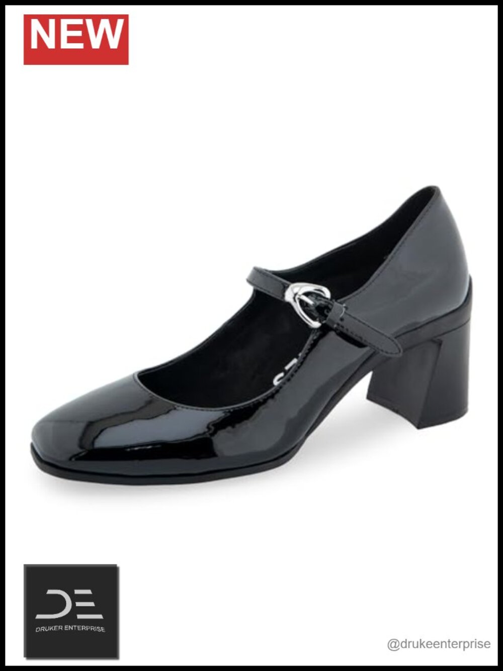 Aerosoles Cali Block Heel Almond Toe Buckle Strap Pumps